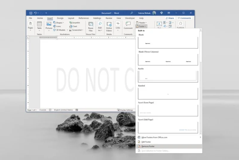 So entfernen Sie Wasserzeichen in Microsoft Word