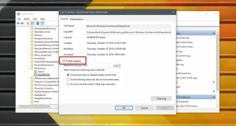 如何在 Windows 10 上啟用打印日誌