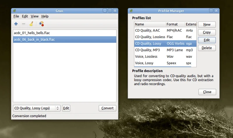 Gnac, uno strumento di conversione audio per Linux