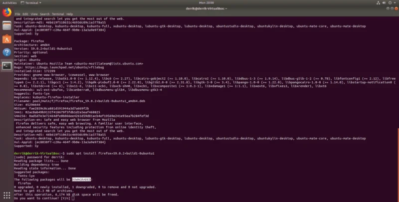So downgraden Sie Software auf Ubuntu