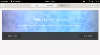 كيفية الترقية إلى Fedora 31