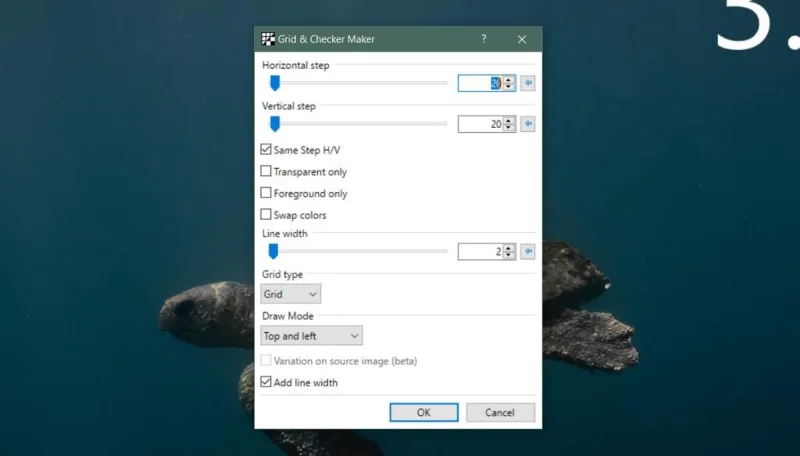 如何在 Windows 10 上的 Paint.net 中創建自定義網格