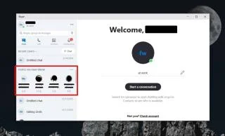 如何在 Windows 10 上的 Skype 中禁用人員建議