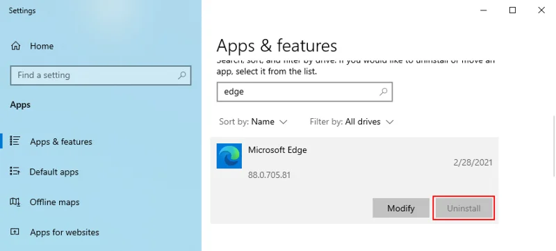 So deinstallieren Sie Microsoft Edge von Windows 10