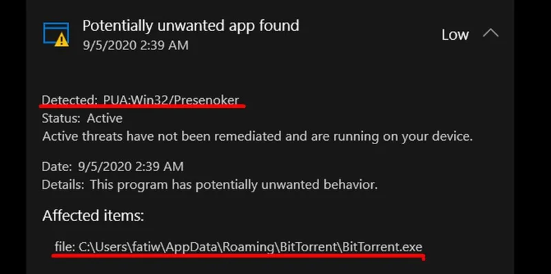 如何修復 Windows 10 上的“發現潛在不需要的應用程序”消息