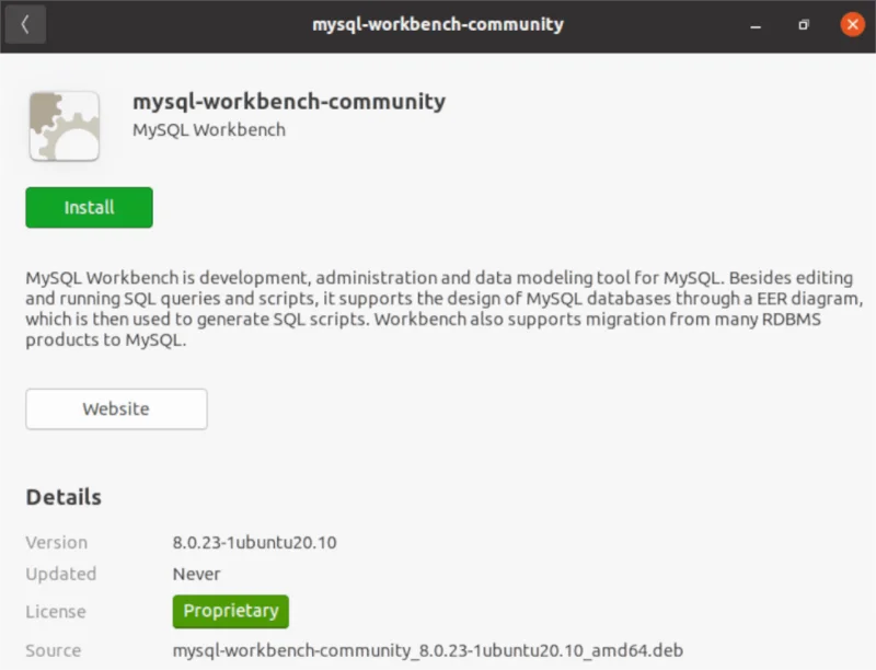 كيفية تثبيت MySQL Workbench على نظام Ubuntu