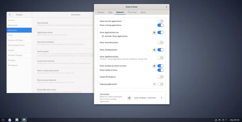 如何使用 Dash to Panel 使 Gnome Shell 看起來像 Windows