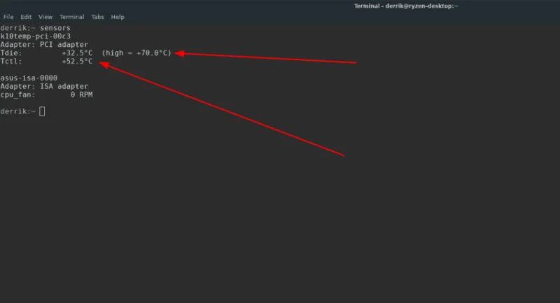 Hoe de CPU-temperatuur op Linux te controleren