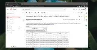 Google Apps Script 실패 이메일을 중지하는 방법