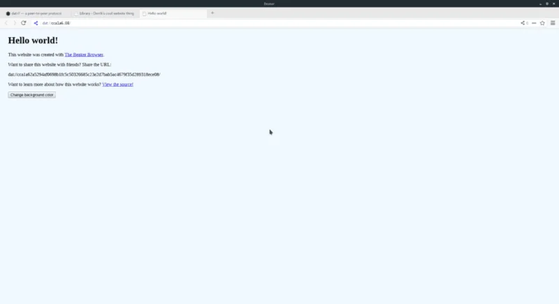 Come installare il browser Beaker su Linux