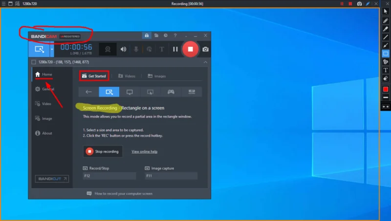 Bandicam Screen Recorder: Download, Installation, Verwendung