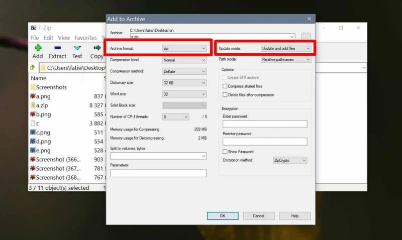 Come aggiungere file a un file ZIP esistente su Windows 10
