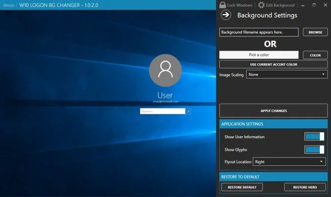 在 Windows 10 中更改登錄屏幕背景