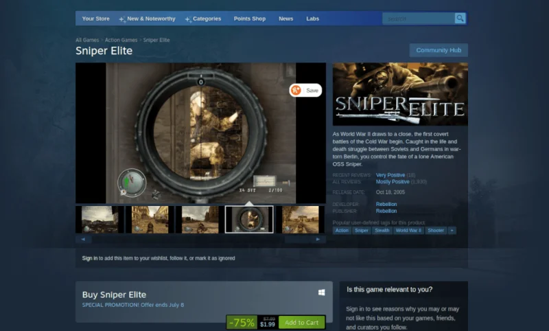 Come giocare a Sniper Elite su Linux