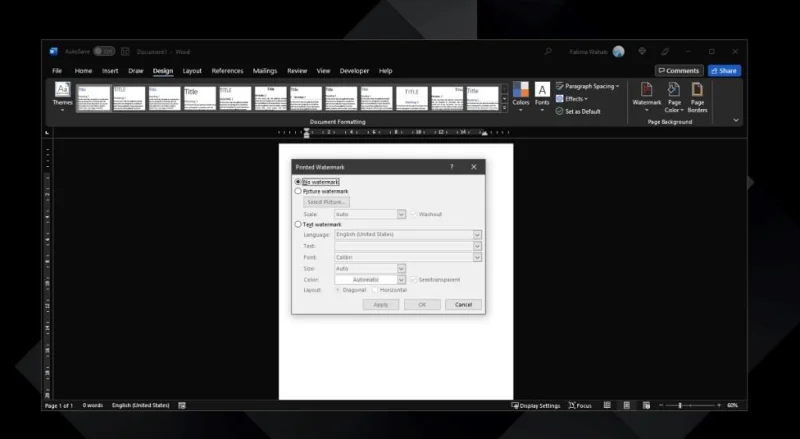 So ändern Sie die Hintergrundfarbe oder das Bild von Microsoft Word