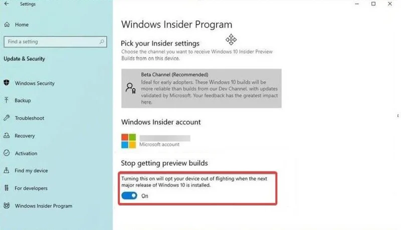 如何立即退出 Windows 預覽體驗計劃