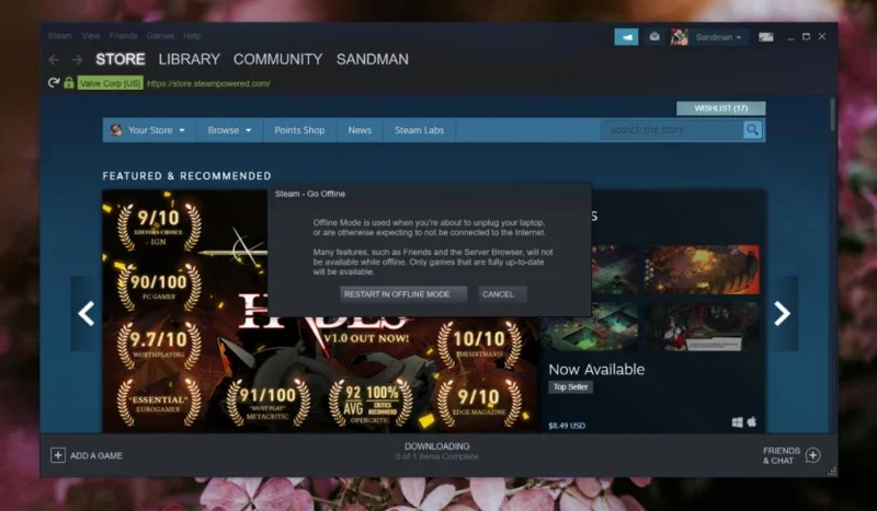 如何在 Windows 10 的離線模式下啟動 Steam 如何在 Windows 10 的離線模式下啟動 Steam