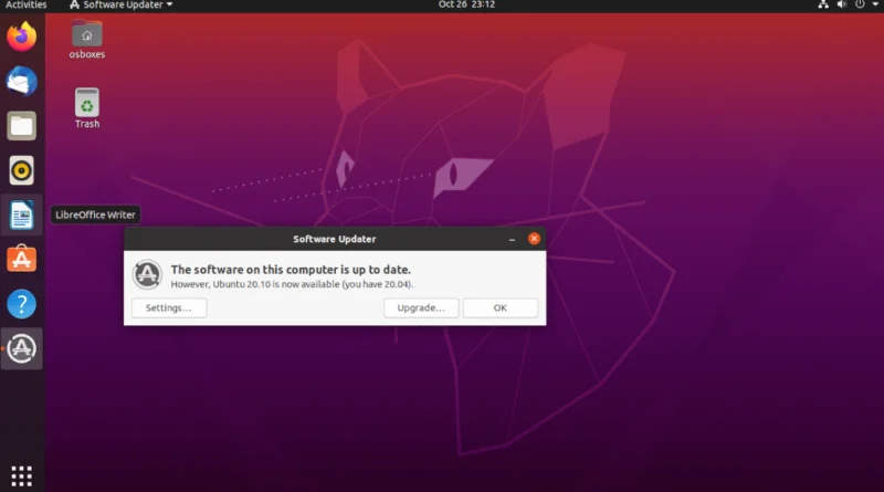 Hoe te upgraden naar Ubuntu 20.10