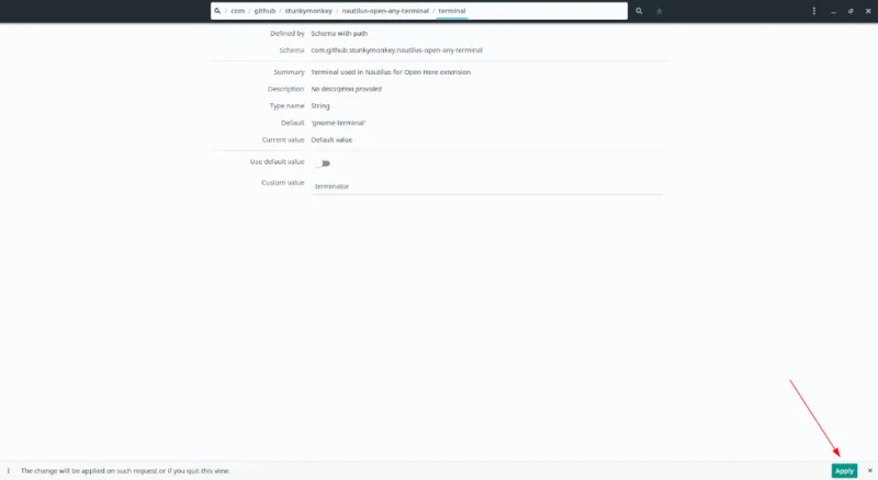 Come aprire qualsiasi app terminale da Nautilus