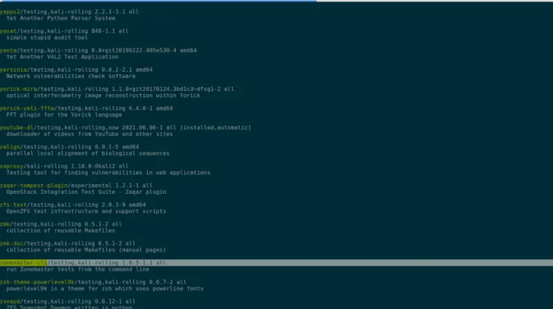 Come installare le app Kali Linux in Debian