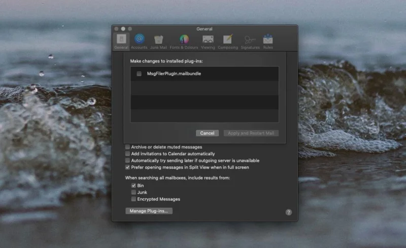 So installieren Sie ein Mail-Plugin unter macOS