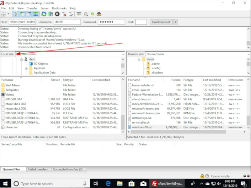 如何在 Linux 和 Windows 之間傳輸大文件