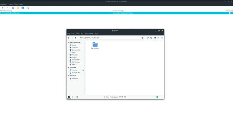 Linux에서 Encfs Stash를 관리하는 방법