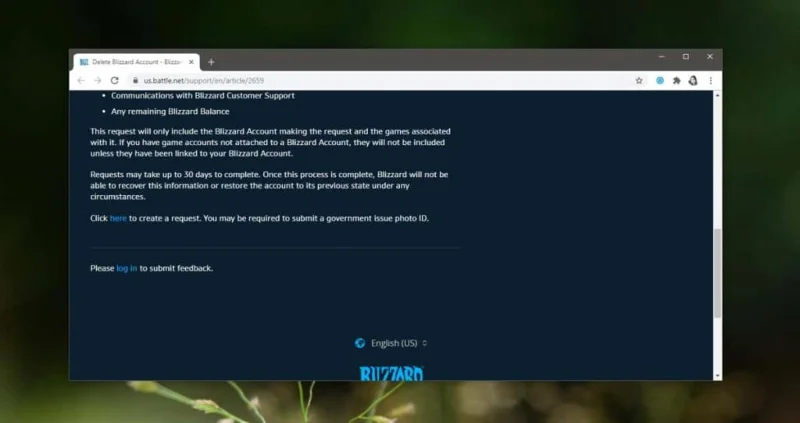 So löschen Sie ein Blizzard-Konto