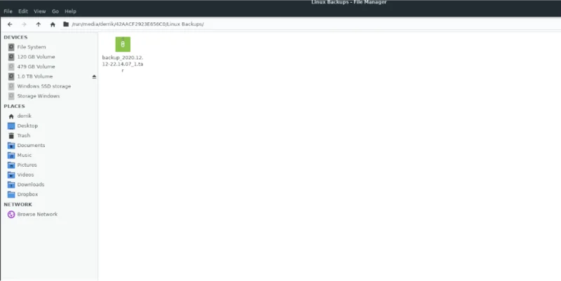 Kbackup을 사용하여 Linux 홈 폴더를 빠르게 백업하는 방법