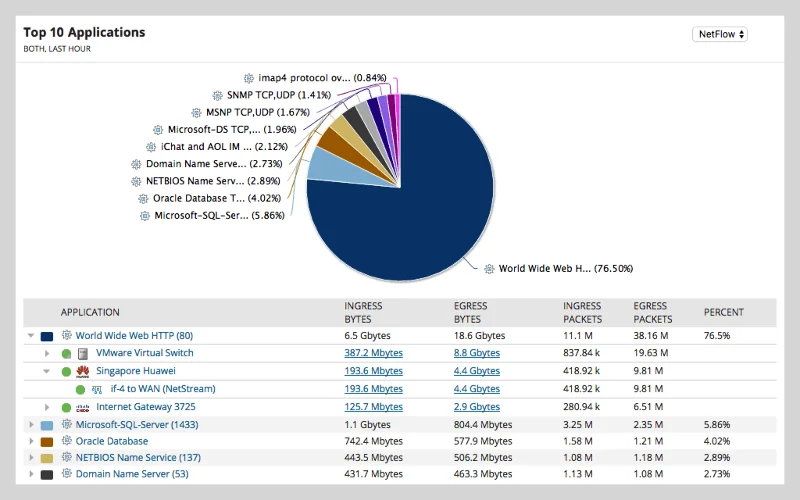Analizzatore di traffico NetFlow di SolarWinds – Revisione 2021
