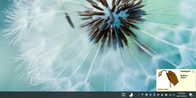 So erhalten Sie Warnmeldungen zum Anschließen/Abtrennen des Netzkabels unter Windows 10