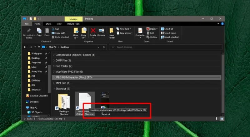 Как найти исходный файл для ярлыка в Windows 10
