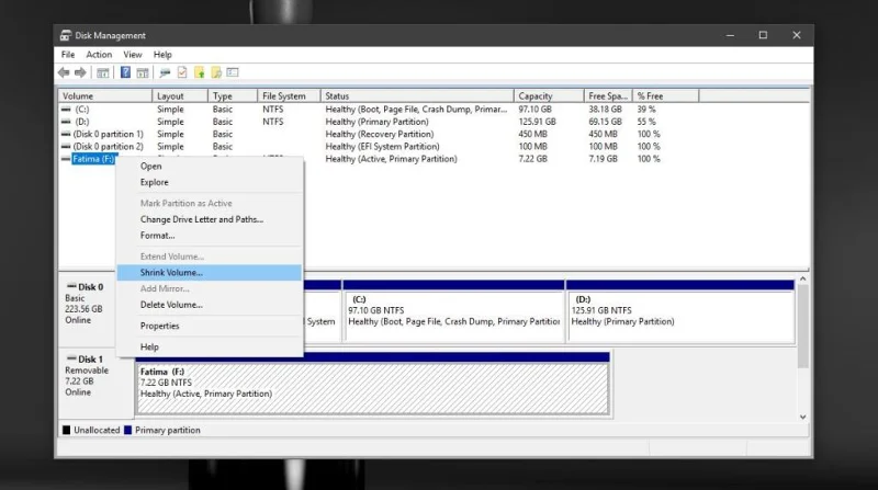 So partitionieren Sie eine USB- oder SD-Karte mit Datenträgerverwaltung in Windows 10