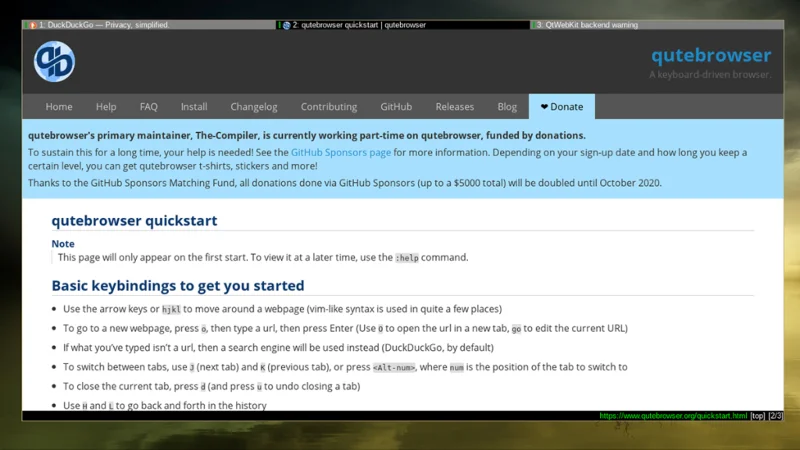كيفية إعداد واستخدام متصفح الويب Qutebrowser على نظام Linux