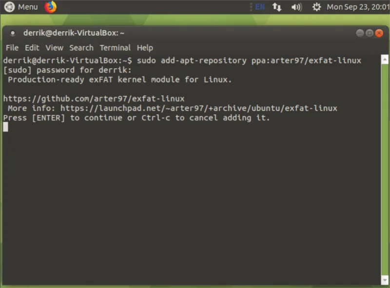 Installazione ExFAT su Ubuntu