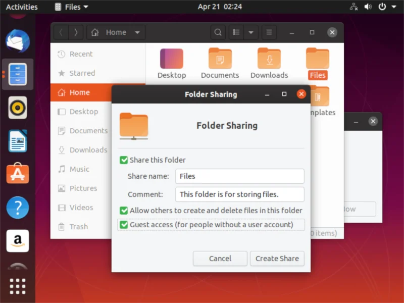 如何將文件夾從 Ubuntu PC 共享到網絡