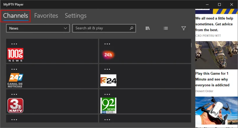 Canali MyIPTV Player