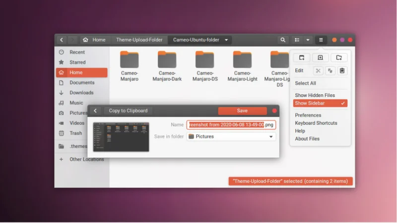 如何在 Linux 上安裝 Cameo Ubuntu GTK 主題