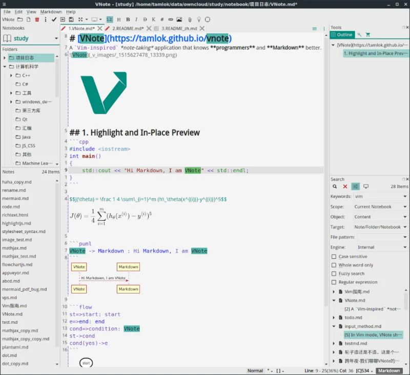 如何在 Linux 上安裝 VNote Markdown 編輯器