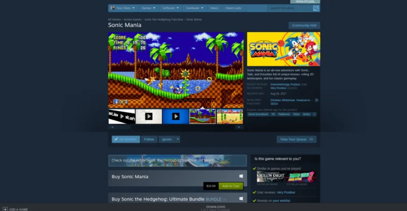 如何在 Linux 上玩 Sonic Mania