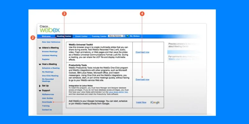 如何下載 Microsoft Outlook 版 WebEx