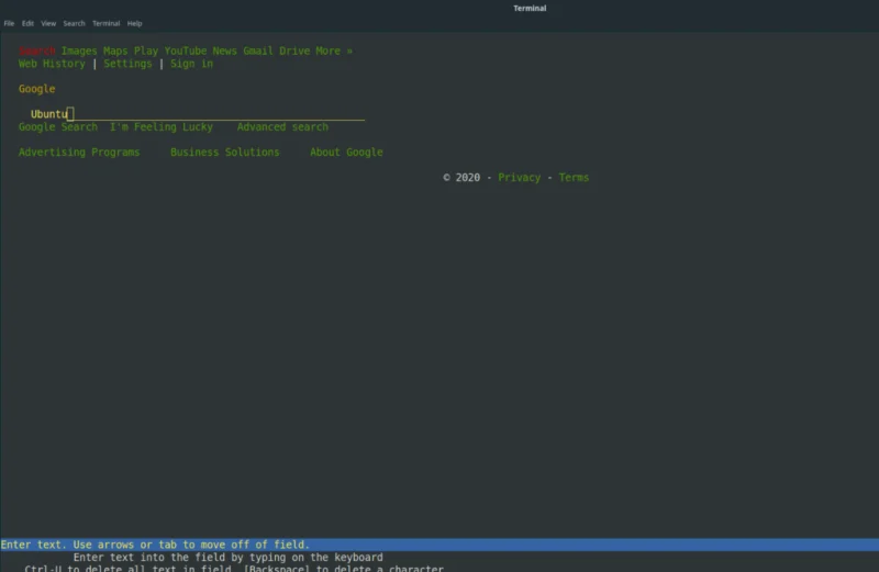 Bagaimana untuk mencari internet dari terminal Linux anda