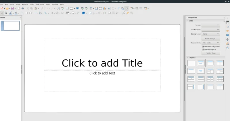 Apertura di file PowerPoint in Libre Office
