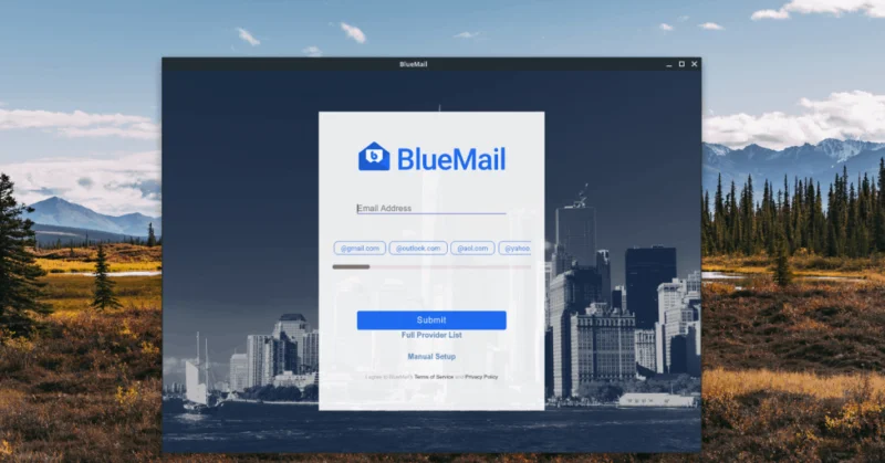 Bluemail歡迎界面