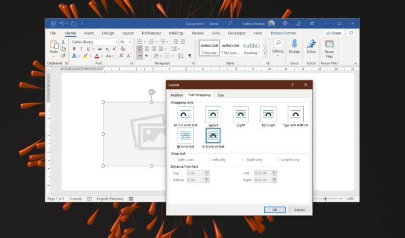 So verschieben Sie Bilder in Microsoft Word