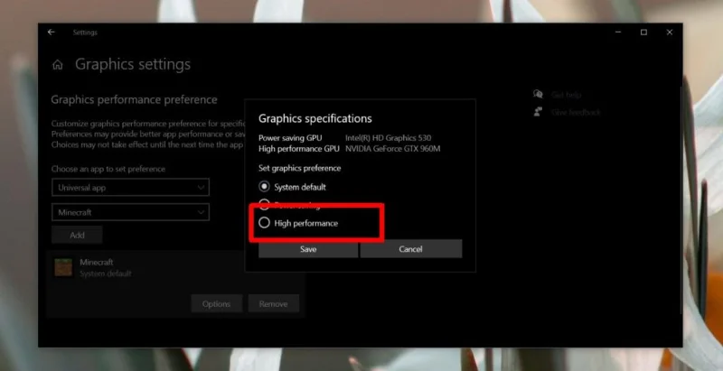 Minecraft verwendet keine GPU? Wie man Minecraft dazu zwingt, es zu benutzen