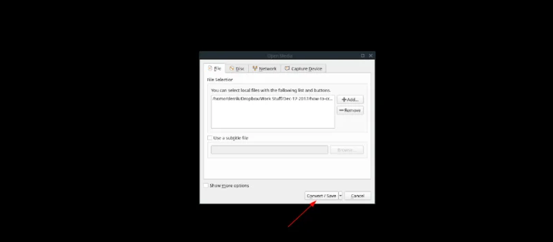 Come transcodificare file video in VLC su Linux