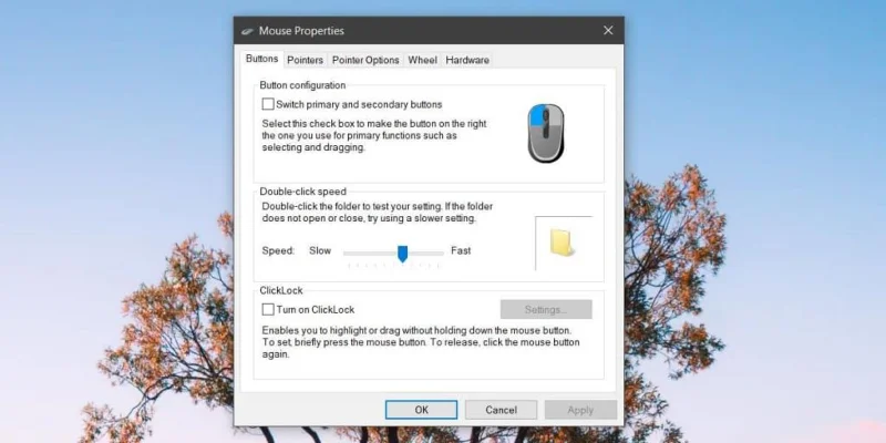 Come cambiare il pulsante principale del mouse su Windows 10