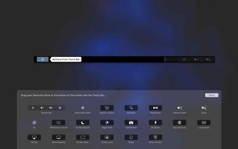 So entfernen Sie Siri von der Touch Bar unter macOS