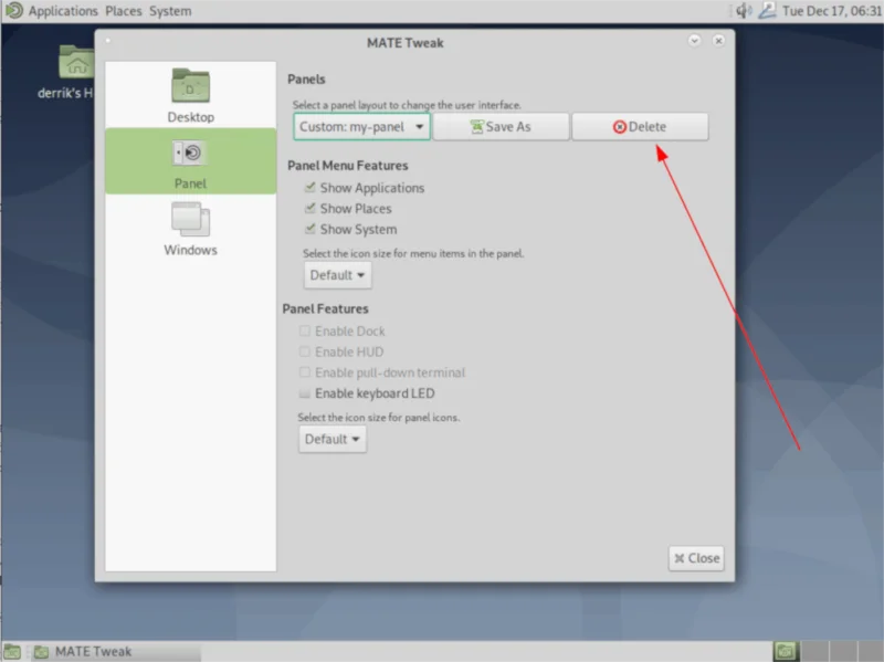 Come salvare le configurazioni del pannello desktop Mate